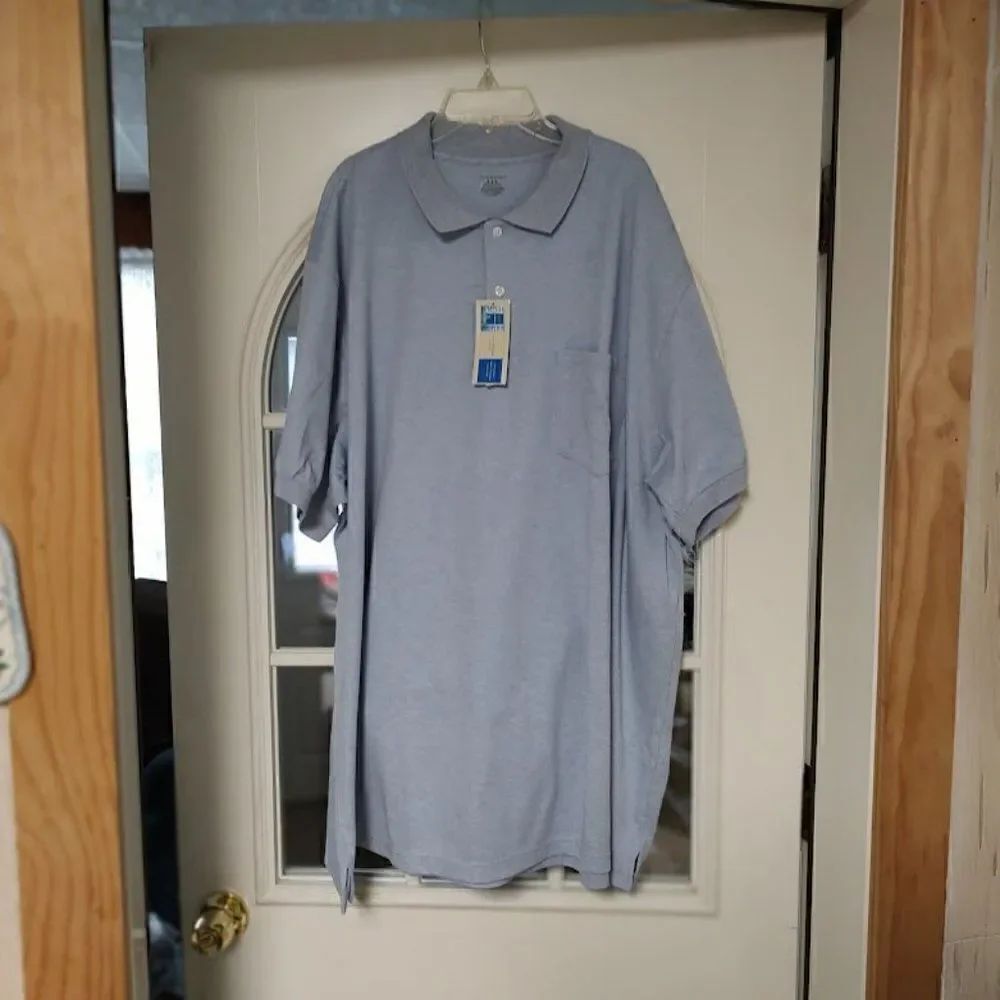 New Covington Heather Blue Polo Size Men's 3XL